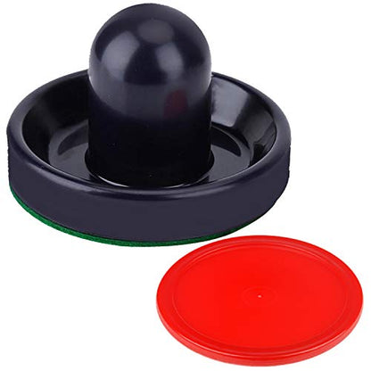 ONE250 Air Hockey Pushers and Red Air Hockey Pucks, Goal Handles Paddles Replacement Accessories for Game Tables (4 Striker, 4 Puck Pack) - color: Dark Blue