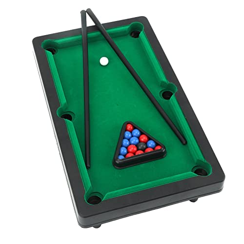 Mini Pool Table, 12 Inch Compact Size with Game Balls Sticks, Tabletop Billiards Game Set for Kids and Family Room