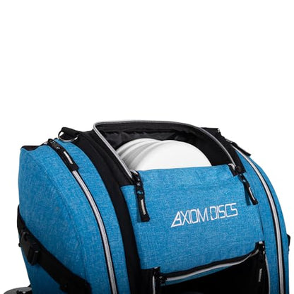 Axiom Discs Voyager Lite Backpack Disc Golf Bag (Choose Your Favorite Color) - color: Heather Blue, style: V2