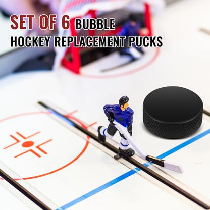 RoundFunny 6/12 Pack Small Hockey Puck Bulk 1.4 x 0.5 Inch Mini Table Hockey Puck Accessories for Table Indoor Game Adults Fun Entertainment Equipment Gifts