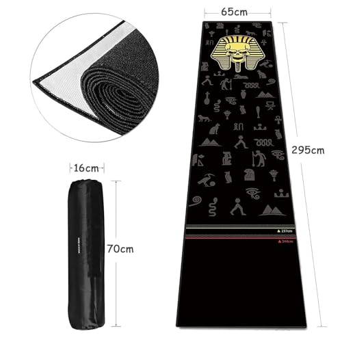Dart Mat,with Throw Lines, Professional Rubber Dart Carpet, Non Slip Dart Floor Mat, 5mm Thickness Flooring Protector for Exercise Game