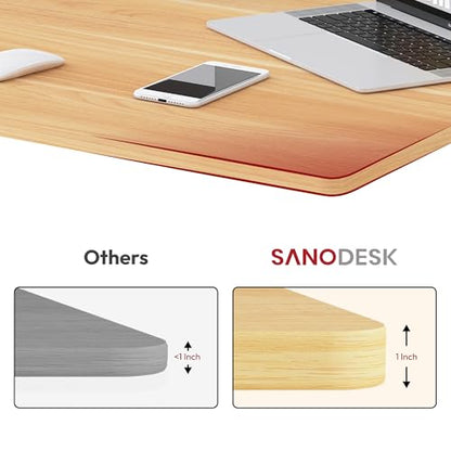 SANODESK Universal Tabletop 48"x30"x1" Thickness One-Piece Table Top Rectangular Particle Board for Standing Desk and Home Office Countertop DIY,Maple Desk Top - color: Maple, size: 48*30*1 Inch