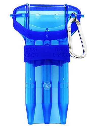 L-style Dart Case: Krystal One Hard Shell Dart Set Holder for Soft Tip and Steel Tip - color: Blue