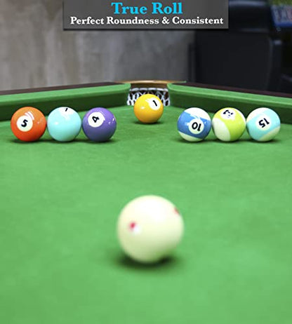 JAPER BEES Billiard Ball/Pool Ball Set Complete 16balls 2-1/4" Regulation Size&Weight Resin Ball - style: Tournament Crown