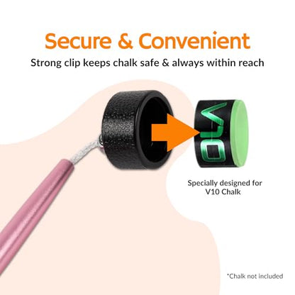 Aluminum Circle Pool Chalk Holder - Use with TAOM Pyro or TAOM V10 Chalk - Slip-in Pocket Pool Cue Chalk Holder - Cover Billiard Supplies - Snooker Accessory Chalk - color: Pink
