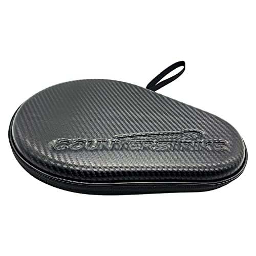Phantom Light Paddle Bundle (Includes Hard Case & 6 Balls) | Ping Pong Paddle | Table Tennis Paddle | Offensive Table Tennis Paddle | Pre-Assembled Paddle | ITTF Approved | Ping Pong Set - color: Black Matte Fiber