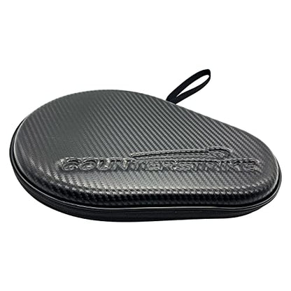 Professional Ping Pong Paddle Hard Case | PROTECT YOUR PADDLE | Table Tennis Paddle Hard Case | Table Tennis Racket Case | Hard Shell | Water Resistant - color: Black Matte Fiber