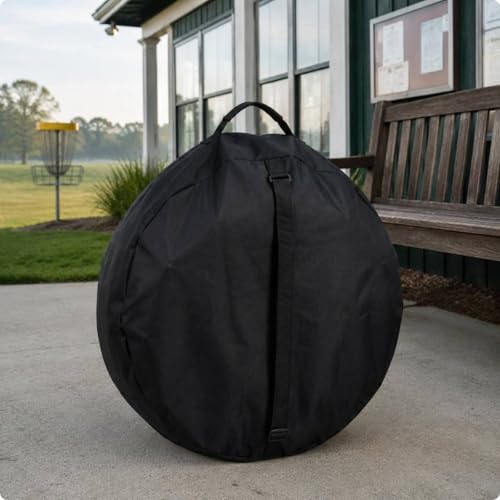 Milageto Disc Target Sport Basket Carrying Bag Shoulder Strap Disc Target Sport Basket Bag Shielded for Outdoor Sports, Travel