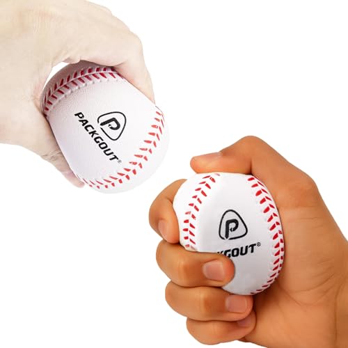 PACKGOUT Soft Foam Baseballs for Kids & Teenagers - Practice & Replacement Balls - color: Whi-t