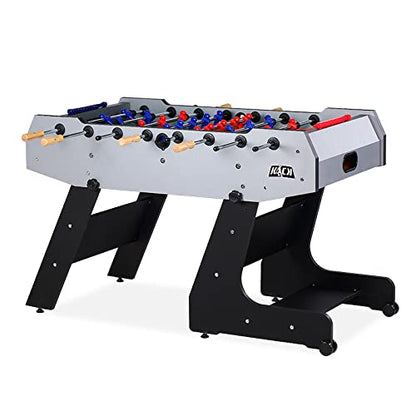 KICK Majesty 55" Folding Foosball Table (Gray) – Foldable Indoor Game Table