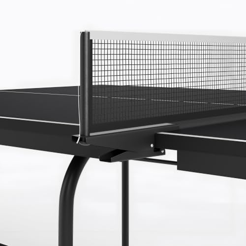 Zevemomo Table Tennis Table, Foldable Ping Pong Tables w/ 2 Paddles 3 Balls - color: Black