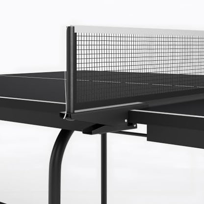 Zevemomo Table Tennis Table, Foldable Ping Pong Tables w/ 2 Paddles 3 Balls - color: Black