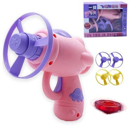Kids Friendly Heavy Duty Flying Disc Toy for Outdoor Sports, Parent-Child Interaction, Plastic Disc for (Pink)