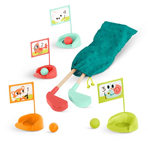 B. toys – Wooden Golf Set for Toddlers with Storage Bag – Sports & Outdoors Pretend Play Toy – 15 Pieces Set – 3+ Years
