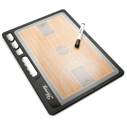 Murray Sporting Goods Premium Coaches Clipboard | Double-Sided Dry Erase Marker Board for Basketball, Baseball, Soccer, Football, Hockey (Marker Included) - style: Basketball
