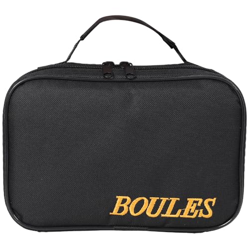 Bocce Ball Game Set, Outdoor Bocce Ball Set, 6 Metal and 1 Wooden Jack, Measuring Tools, Premium Carrying Case, Suitable for Garden, Beach, Backyard and Leisure Entertainment (Black) - color: Black