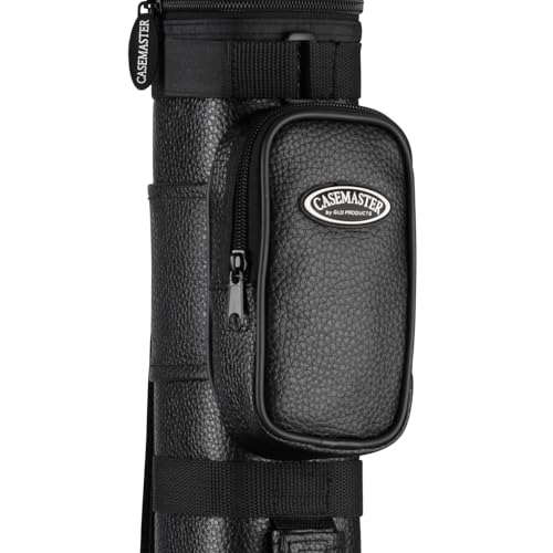 Casemaster by GLD Products Q-Vault Classic Billiard/Pool Cue Hard Case, Holds 2 Complete 2-Piece Cues (2 Butt/2 Shaft), Black
