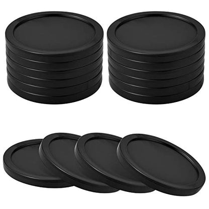 Coopay 12 Pieces Home Air Hockey Pucks 2.5 Inch Heavy Replacement Pucks for Game Tables Equipment Accessories, 12 Grams - color: Black