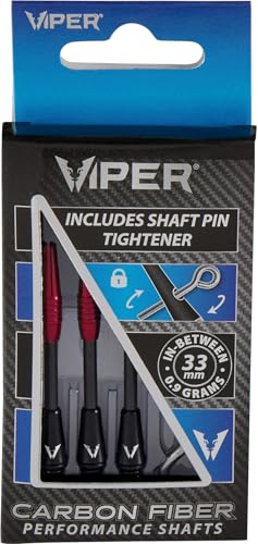 Viper Carbon Fiber High Performance Ultra-Light Dart Shafts, Set of 3 - color: Red, size: InBetween