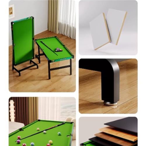 Compact Pool Table, Space-Saving Billiard Table Ideal for Home, Apartment and Basement Game Area - color: D