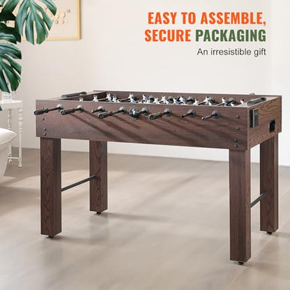 Happybuy Foosball Table, 55-inch Standard, Indoor Full Size for Home, Family, Game Room, Set with 4 Balls, 2 Cup Holders