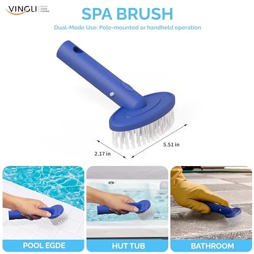 VINGLI 3-in-1 Pool Cleaning Kit, Pools Maintenance Equipment with Pool Net, Pool Brush and SPA Brush, Pool Maintenance Tools for Inground&Above Ground Swimming Pools - size: Style 3 : 3 in 1