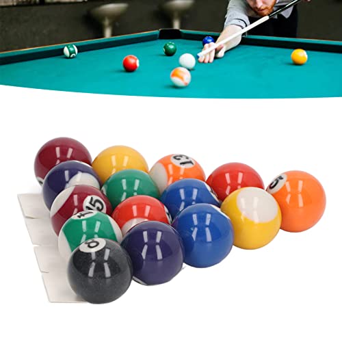 16pcs Mini Billard Balls, Mini Billard Balls, Billiard Balls Pool Balls Set, Impact Resistant Eco Friendly Resin Small Pool Table Balls Set for Kids Game Room 32mm, Mini Pool Table Accessories