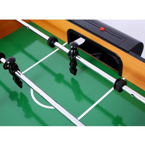 5-in-1 Multi-Game Table - Billiards, Push Hockey, Foosball, Ping Pong, and Basketball Black/Blue - color: Brown + Blue Tablecloth