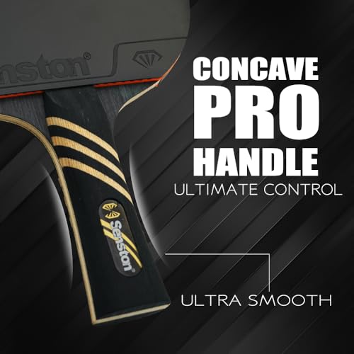 Senston Professional Table Tennis Paddle with Carbon Technology, Ping Pong Paddle Set for Advanced Player, Superior Control Ping Pong Rackets for Competition
