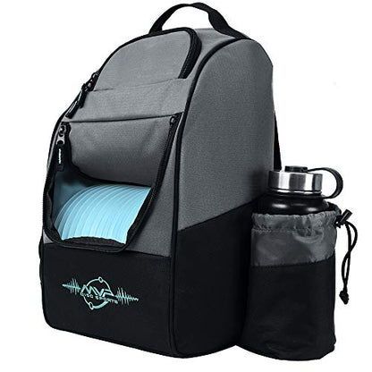 MVP Disc Sports Shuttle Disc Golf Backpack Bag (Choose Your Style and Color) - color: Gray/Teal, style: Without Velcro Side Panel