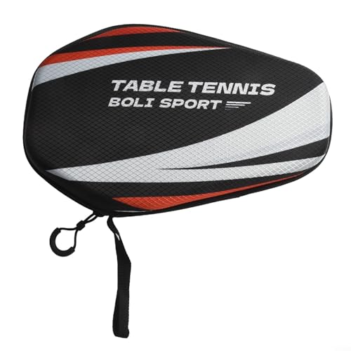 FABULETTA Table Tennis Racket Case EVA Hard Shell Storage Bag Waterproof Protective Cover for 2 Paddles and Balls Mecha Style Design with Hand Strap Indoor Sports Gear - color: PB005-A model