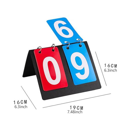 Multi Sports Scoreboard Flip Number Board 2 Digits Professional Tabletop Score Flipper Substitution Board for Tennis Coaches