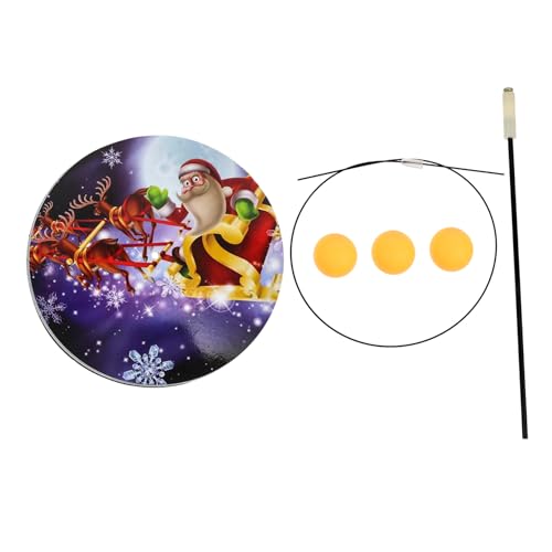 Healifty Table Tennis Trainer Accessories: Ping Pong Machine Swing Trainer with Stainless Steel Base and Soft Shaft Elastic Rod and Balls Portable Practice Robot Rebounder Set for Indoor Outdoor