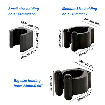 15 Pcs Billiards Snooker Clip Locating Clip Holder,Big/Medium/Small | 3 Sizes,Strong Resilience,Snooker Cue Holder Clips,Pool Cue Clamps,Pool Stick Holder,Fishing Rod Clip