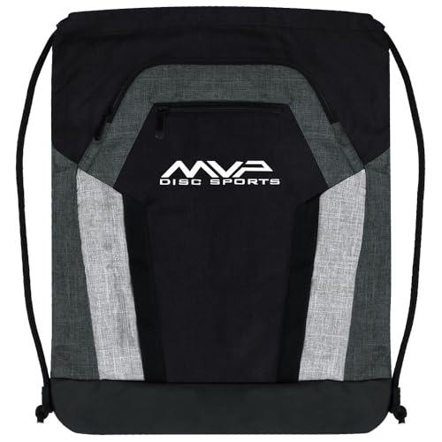 MVP Disc Sports Drawstring Backpack Bag (Choose Your Favorite Color) - color: Black/Gray