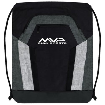 MVP Disc Sports Drawstring Backpack Bag (Choose Your Favorite Color) - color: Black/Gray