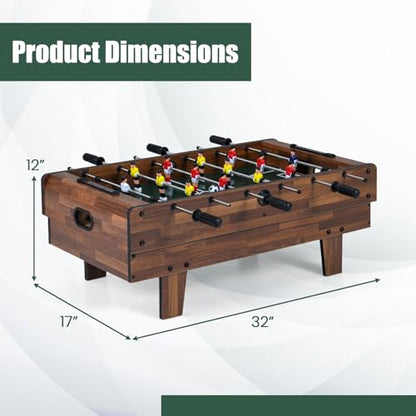 Goplus 4 in 1 Multi Game Table, Combination Game Table Set with Pool Billiards, Air Hockey, Foosball, Table Tennis, Stackable Combo Tabletops for Home, Play Room, Party Family Night - color: Dark Brown