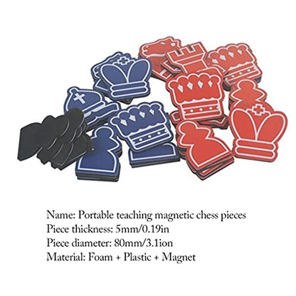 GeRRiT Giant Chess Set Outdoor Games for Family Lawn Games,Round Shape Magnetic Chess Pieces Only & Cloth Chess Board Portable International Chess Gifts