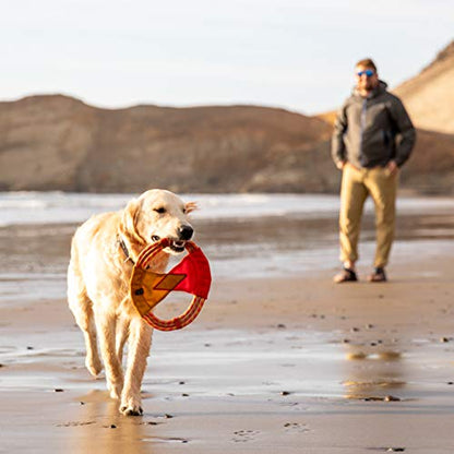 Ruffwear, Pacific Ring Dog Toy, Interactive Fetch and Tug Toy for Playing and Training, Sockeye Red - color: Sockeye Red