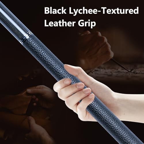 CUEELF Pool Cue Stick Low Deflection Hand-Made Inlay Billiard Cue 58'' Professional Billiard Pool Cue Stick for Adults-12.5mm Tip,3/8 * 8 Joint - color: WD-CM-HUI