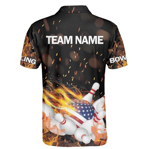 GABITA Personalized Bowling Jerseys for Men, Custom Bowling Shirts, Funny Bowling Shirts Gift for Bowler Team Player - color: A22