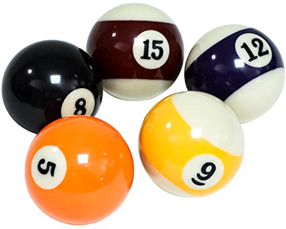 Billiard Balls Set 2-1/4" Regulation Size Pool Table Balls for Replacement (16 Resin Balls) - style: 16 Resin Balls