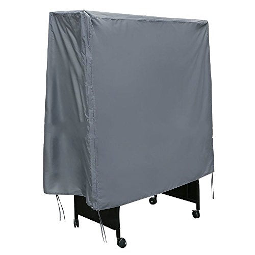 Indoor/Outdoor Table Tennis Table Cover - Weatherproof and Dust-Proof Ping Pong Table Cover(61" W x 29.5" D x 59" H),Gray - color: Grey, size: 61"W×29.5"D×59"H
