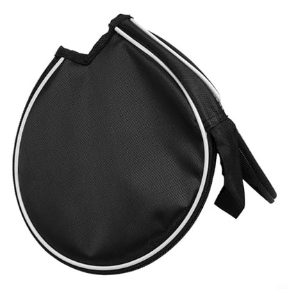 Table Tennis Racket Storage Bag Semicircle Paddles Case Waterproof Oxford Cloth Protective Cover with Hand Strap for Ping Pong Players Indoor Sports Equipment Storage Black(black)