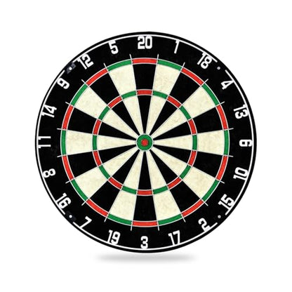Dartboard with Staple-Free Bullseye Easily Recognizable Numbers 18g Steel Tip Darts Set 12 Steel Tip Darts 18g Mounting Kits Include - style: DB