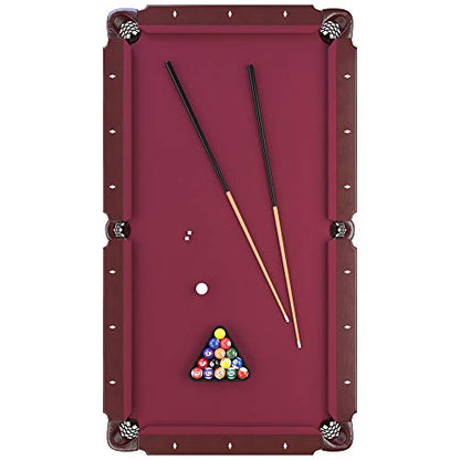 Fat Cat Reno 7.5 Foot Pool Table, Billiard Table with Accuslate Surface, K66 Bumpers, Dark Cherry Finish, Includes Cues and Balls