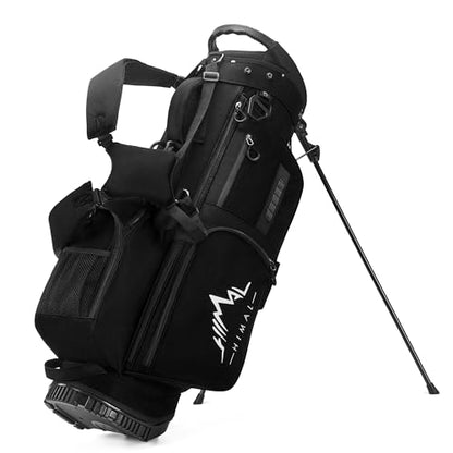 uniHimal Lightweight 7-Way Golf Stand Bag for Men & Women | Carry Bag, Multiple Pockets, Dual Straps - color: black