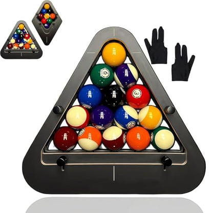 Precision-Engineered Professional Billiard Rack System That Eliminates Gaps, Wood Billiard 8-Ball/9-Ball Pro Triangle/Diamond Pool Ball Racks, for Tournament Play, Delivers Perfect Racks - color: 1PCS*8-Ball