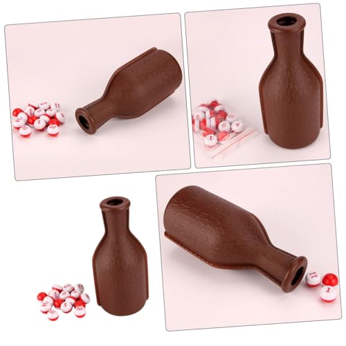 Toyvian 2pcs Billiard Dice Shaker Bottle Set – Plastic Billiard Ball Props for Pool Games – Portable Party Dice Props for and Snooker Entertainment