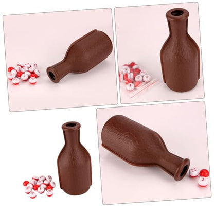Toyvian 2pcs Billiard Dice Shaker Bottle Set – Plastic Billiard Ball Props for Pool Games – Portable Party Dice Props for and Snooker Entertainment
